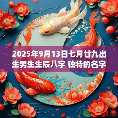 2025年9月13日七月廿九出生男生生辰八字 独特的名字