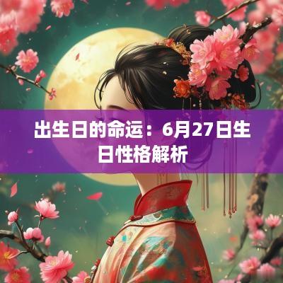 出生日的命运：6月27日生日性格解析