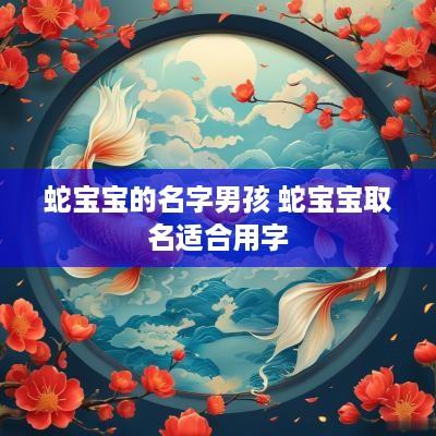 蛇宝宝的名字男孩 蛇宝宝取名适合用字