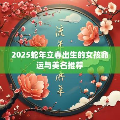 2025蛇年立春出生的女孩命运与美名推荐