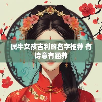 属牛女孩吉利的名字推荐 有诗意有涵养