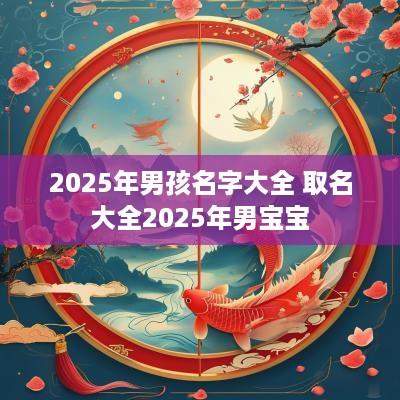 2025年男孩名字大全 取名大全2025年男宝宝