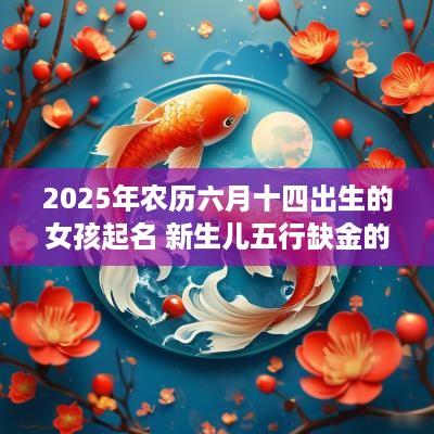 2025年农历六月十四出生的女孩起名 新生儿五行缺金的名字