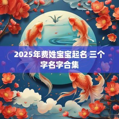2025年费姓宝宝起名 三个字名字合集