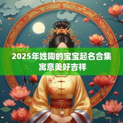 2025年姓陶的宝宝起名合集 寓意美好吉祥