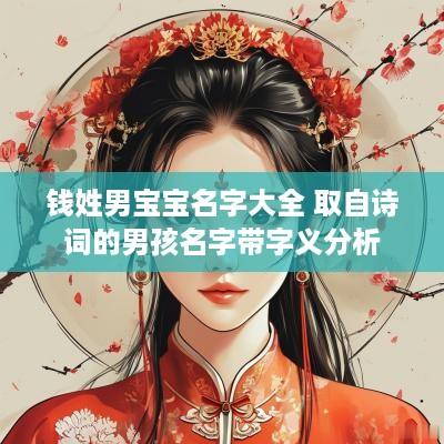 钱姓男宝宝名字大全 取自诗词的男孩名字带字义分析
