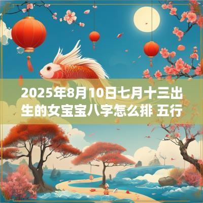 2025年8月10日七月十三出生的女宝宝八字怎么排 五行缺火取名