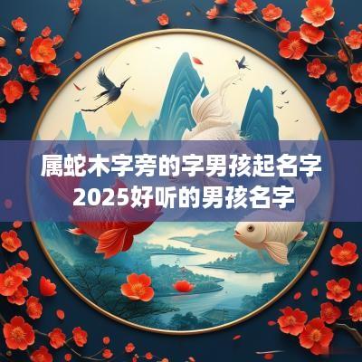 属蛇木字旁的字男孩起名字 2025好听的男孩名字