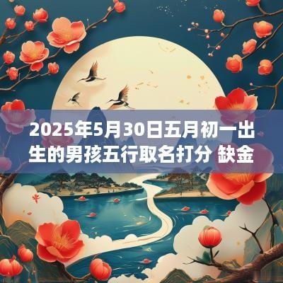 2025年5月30日五月初一出生的男孩五行取名打分 缺金的最佳宜用字