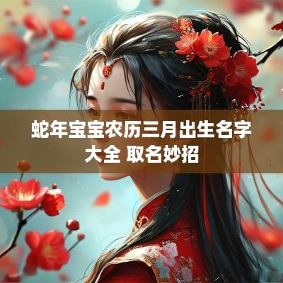 蛇年宝宝农历三月出生名字大全 取名妙招