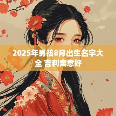 2025年男孩8月出生名字大全 吉利寓意好