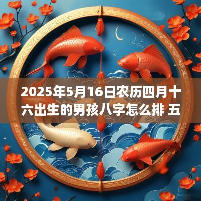 2025年5月16日农历四月十六出生的男孩八字怎么排 五行缺金取名