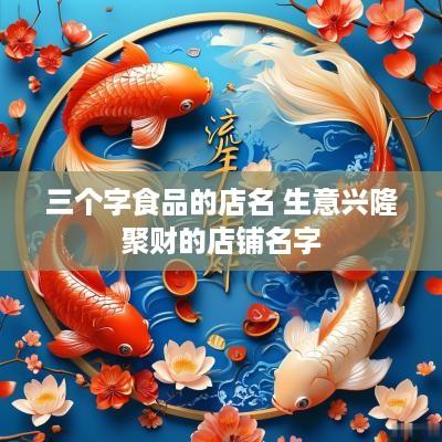三个字食品的店名 生意兴隆聚财的店铺名字