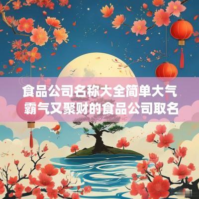 食品公司名称大全简单大气 霸气又聚财的食品公司取名