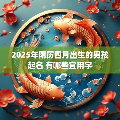 2025年阴历四月出生的男孩起名 有哪些宜用字