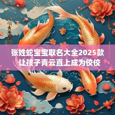 张姓蛇宝宝取名大全2025款  让孩子青云直上成为佼佼者
