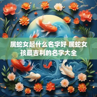属蛇女起什么名字好 属蛇女孩最吉利的名字大全