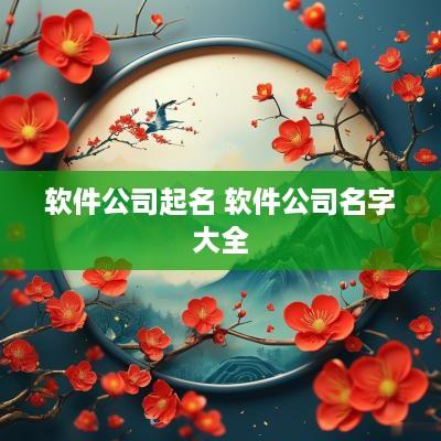 软件公司起名 软件公司名字大全
