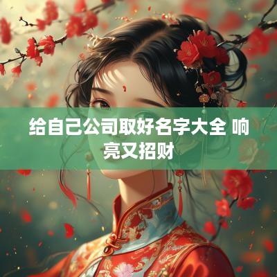 给自己公司取好名字大全 响亮又招财 给自己公司取好名字大全 响亮又招财