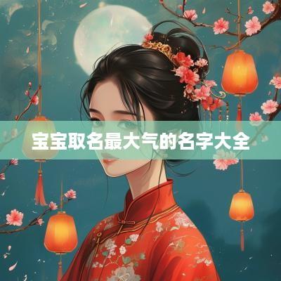 宝宝取名最大气的名字大全