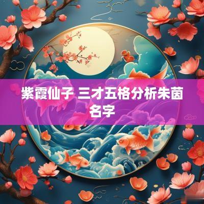紫霞仙子 三才五格分析朱茵名字