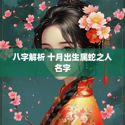 八字解析 十月出生属蛇之人名字