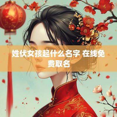 姓伏女孩起什么名字 在线免费取名