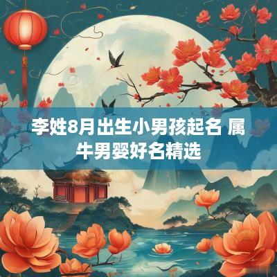 李姓8月出生小男孩起名 属牛男婴好名精选