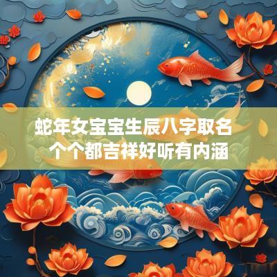 蛇年女宝宝生辰八字取名  个个都吉祥好听有内涵