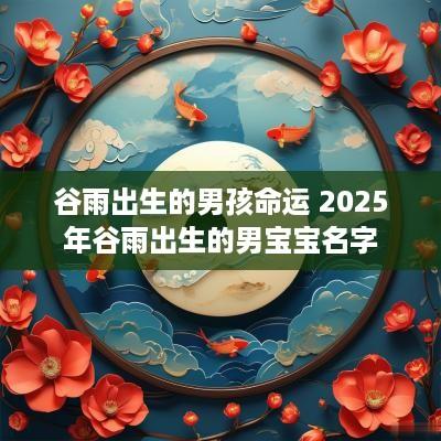谷雨出生的男孩命运 2025年谷雨出生的男宝宝名字