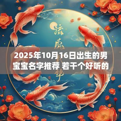 2025年10月16日出生的男宝宝名字推荐 若干个好听的男生名字