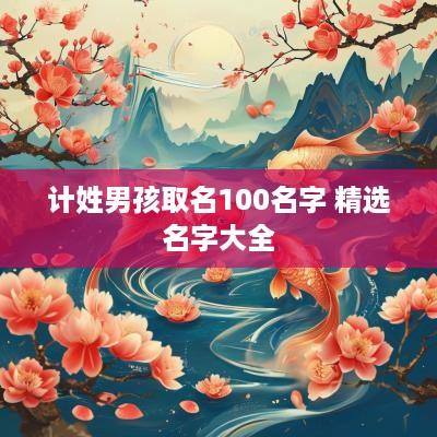 计姓男孩取名100名字 精选名字大全