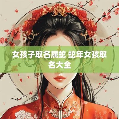 女孩子取名属蛇 蛇年女孩取名大全