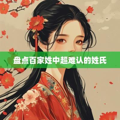 盘点百家姓中超难认的姓氏