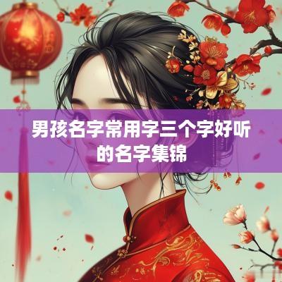 男孩名字常用字三个字好听的名字集锦