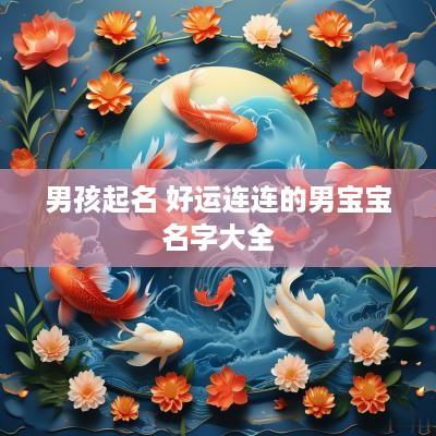 男孩起名 好运连连的男宝宝名字大全