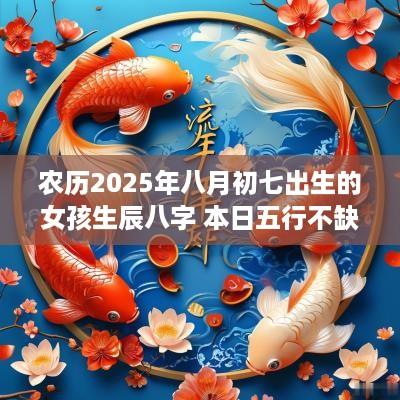 农历2025年八月初七出生的女孩生辰八字 本日五行不缺取名