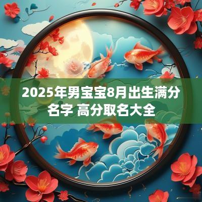 2025年男宝宝8月出生满分名字 高分取名大全