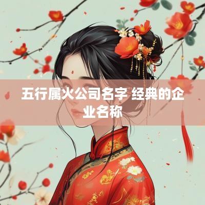 五行属火公司名字 经典的企业名称