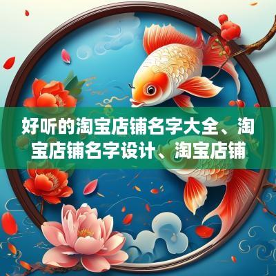 好听的淘宝店铺名字大全、淘宝店铺名字设计、淘宝店铺名字女装