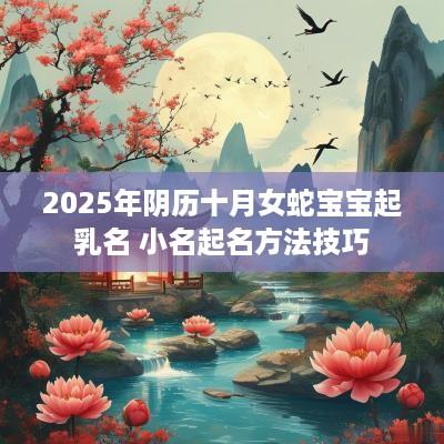 2025年阴历十月女蛇宝宝起乳名 小名起名方法技巧