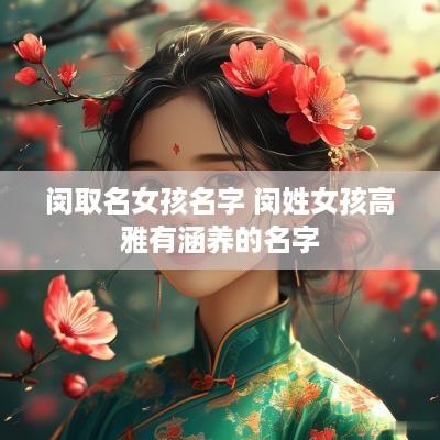 闵取名女孩名字 闵姓女孩高雅有涵养的名字