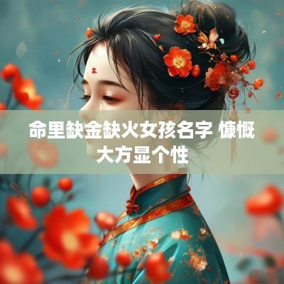 命里缺金缺火女孩名字 慷慨大方显个性