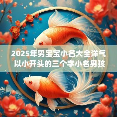 2025年男宝宝小名大全洋气 以小开头的三个字小名男孩篇