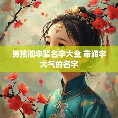 男孩润字辈名字大全 带润字大气的名字