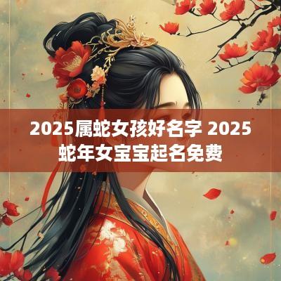 2025属蛇女孩好名字 2025蛇年女宝宝起名免费