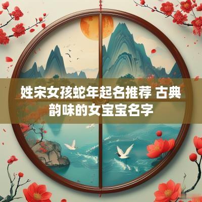 姓宋女孩蛇年起名推荐 古典韵味的女宝宝名字