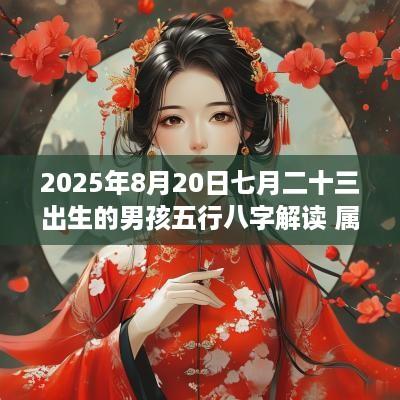 2025年8月20日七月二十三出生的男孩五行八字解读 属木的名字