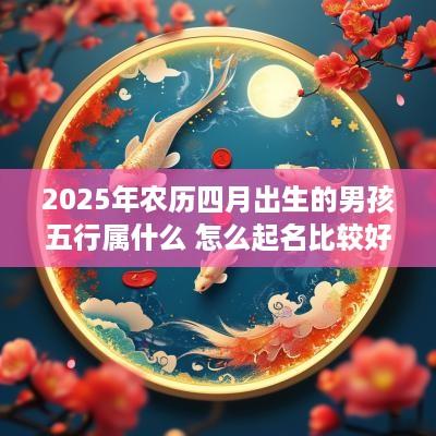 2025年农历四月出生的男孩五行属什么 怎么起名比较好