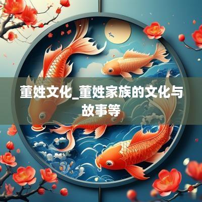 董姓文化_董姓家族的文化与故事等